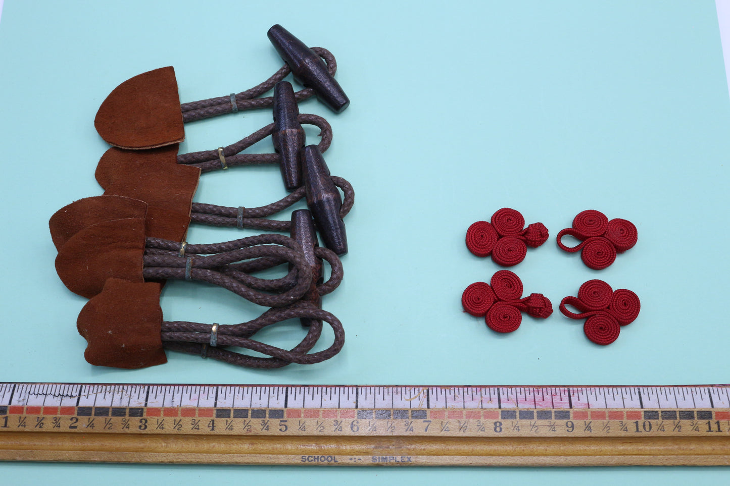 Toggle Buttons or Red Asian Knot Buttons