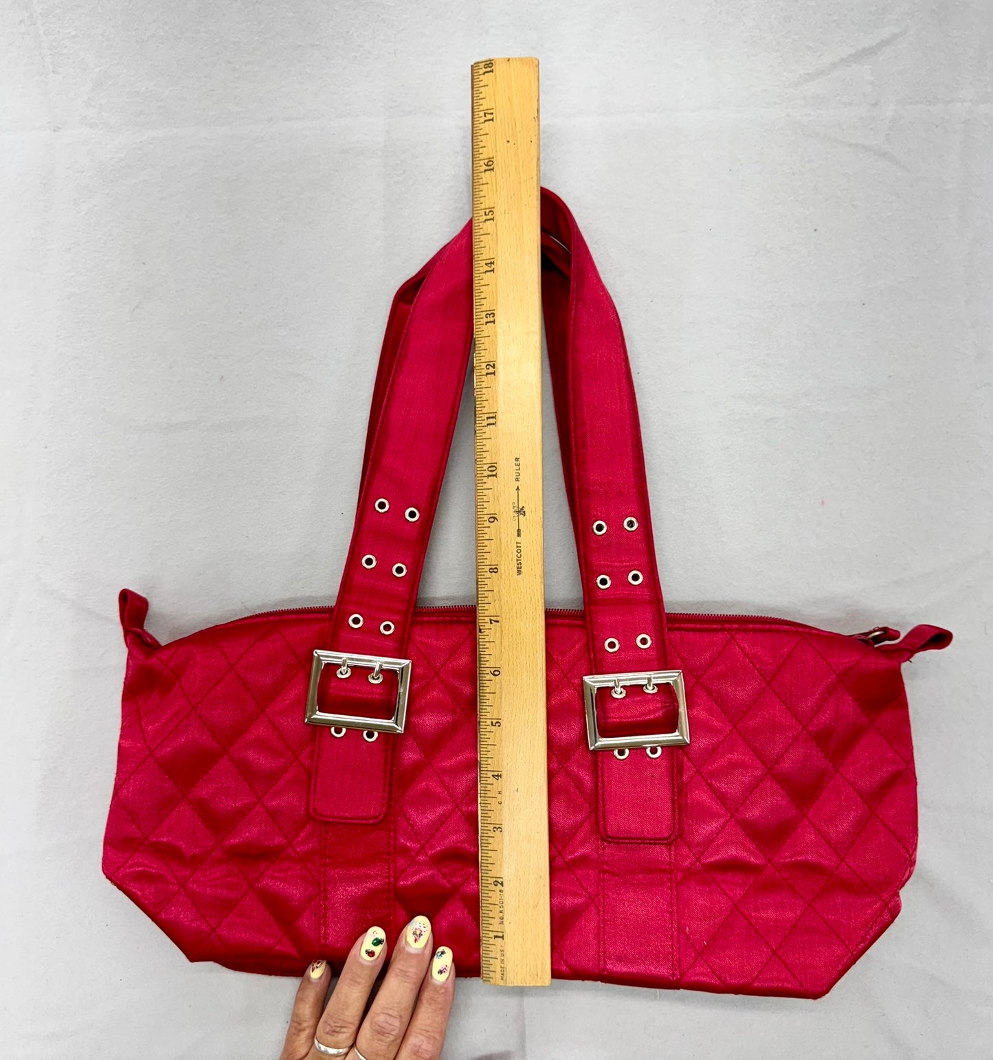 Hot Pink Shoulder Bag   – Secondhand Bag for Upcycling or Everyday Use
