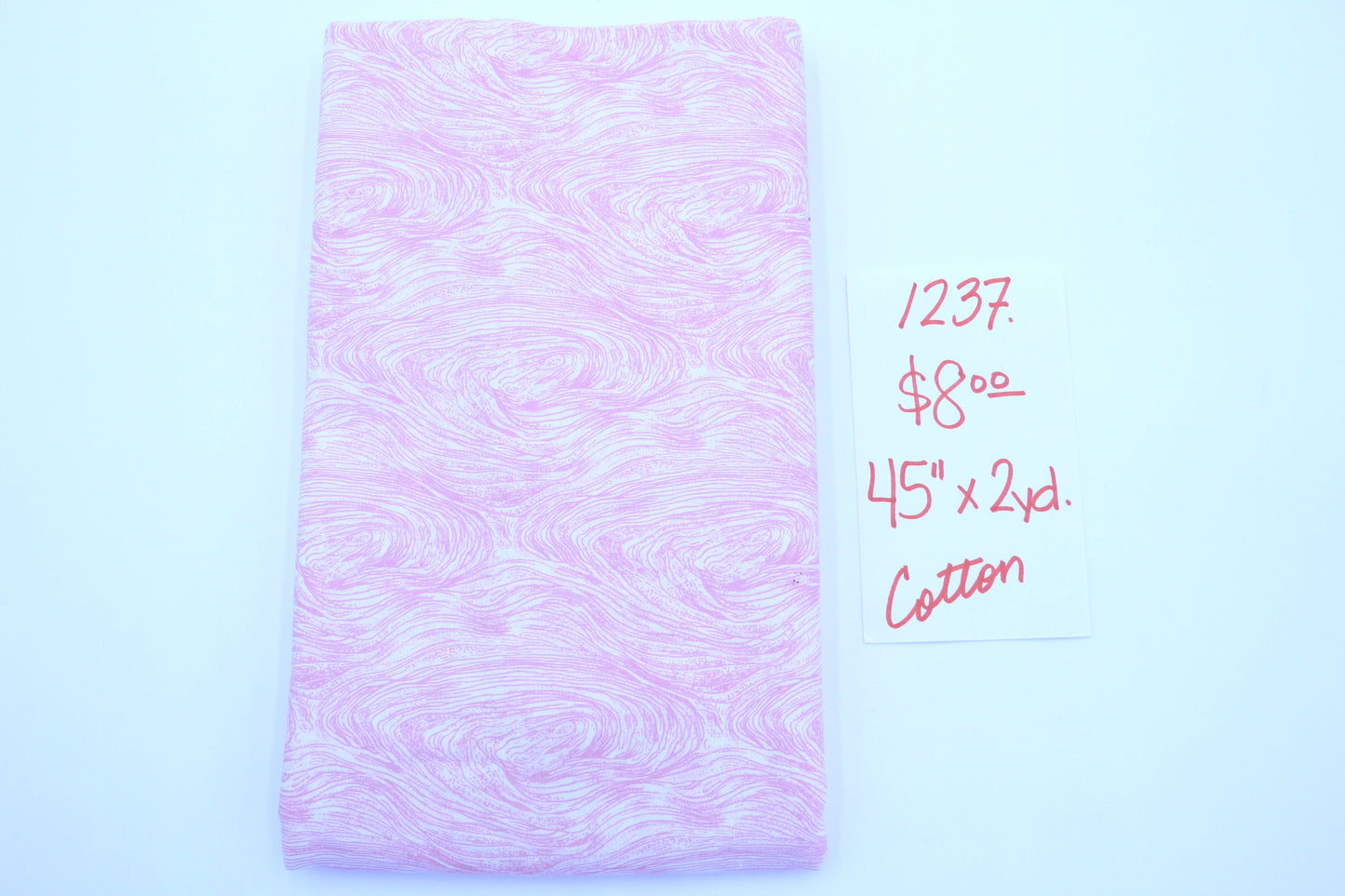 Gorgeous Pink Woodgrain Cotton Fabric 45" x 2 yds