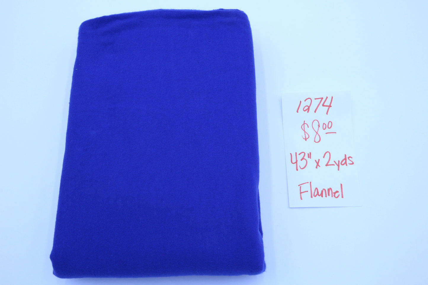 Blue Flannel Fabric 44" x 2 yds