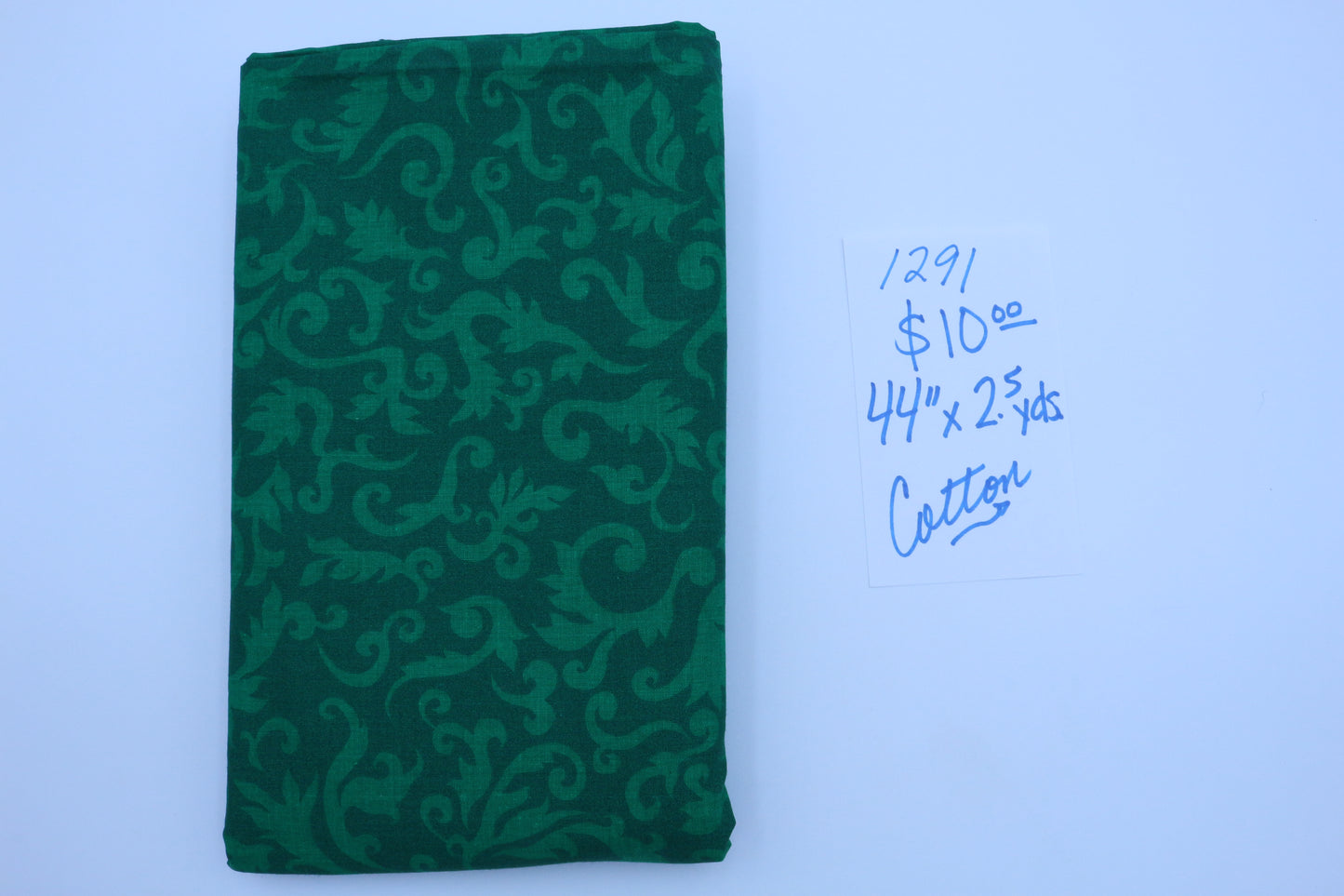 Green Summer Moss Cotton Fabric 4" x 2.5 yds