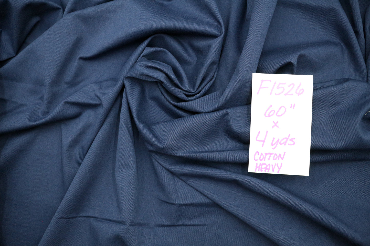 Navy Blue Cotton Twill Fabric 60" x 4 yds