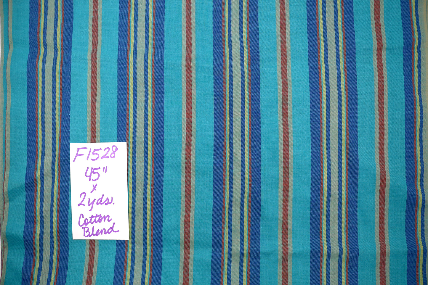 Vintage 50's Stripe Cotton Blend Fabric 45" x 2 yds