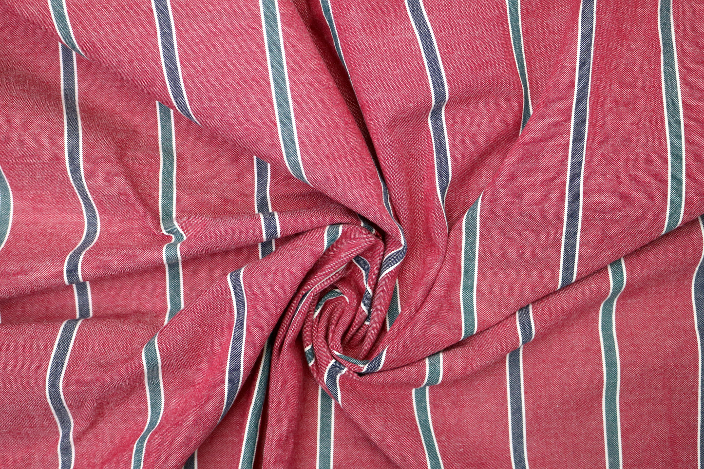 Red & Black Stripe Cotton Fabric 45" wide