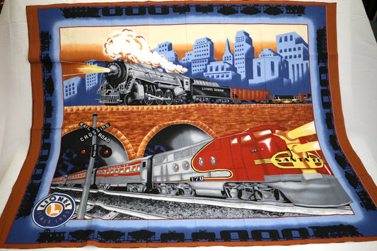 Lionel Train Wall Cut and Sew Panel 45" x 36"