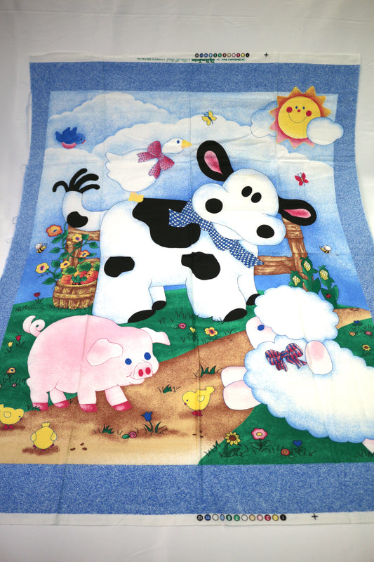 Old Macdonald Farm Quilt Sewing Panel