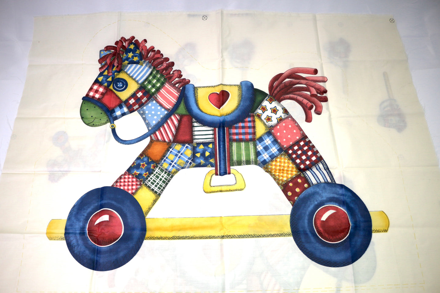 Quilted Rocking Horse Cut and Sew Fabric Panel