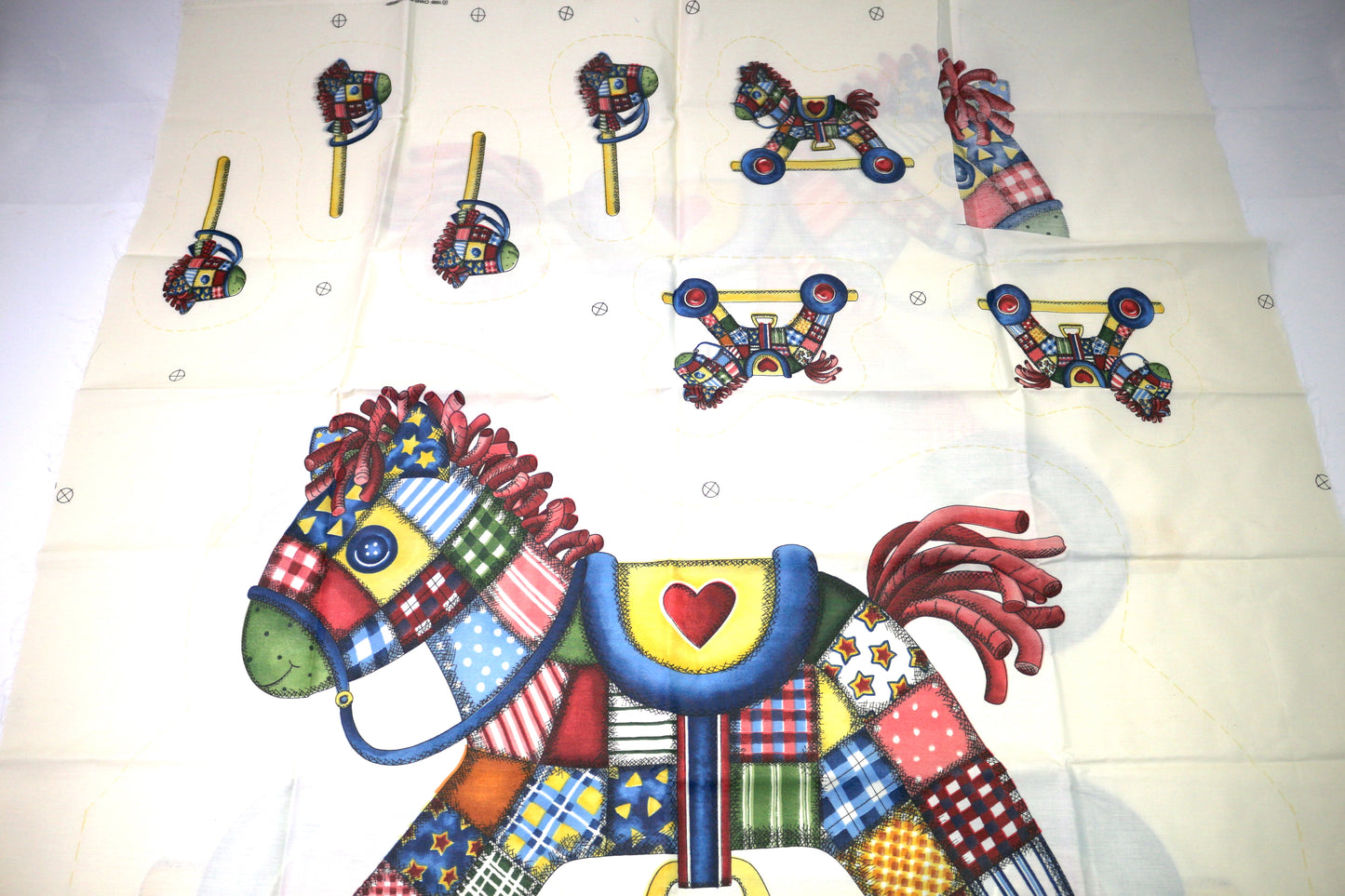 Quilted Rocking Horse Cut and Sew Fabric Panel