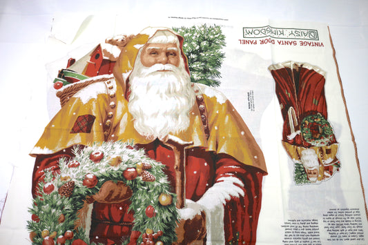 Daisy Kingdom Vintage Santa Cut & Sew Fabric Panel
