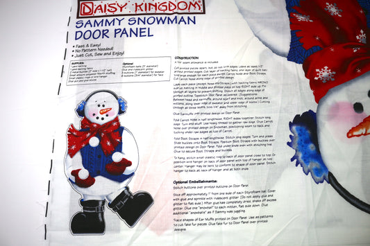 Daisy Kingdom Sammy Snowman Cut & Sew Door Panel