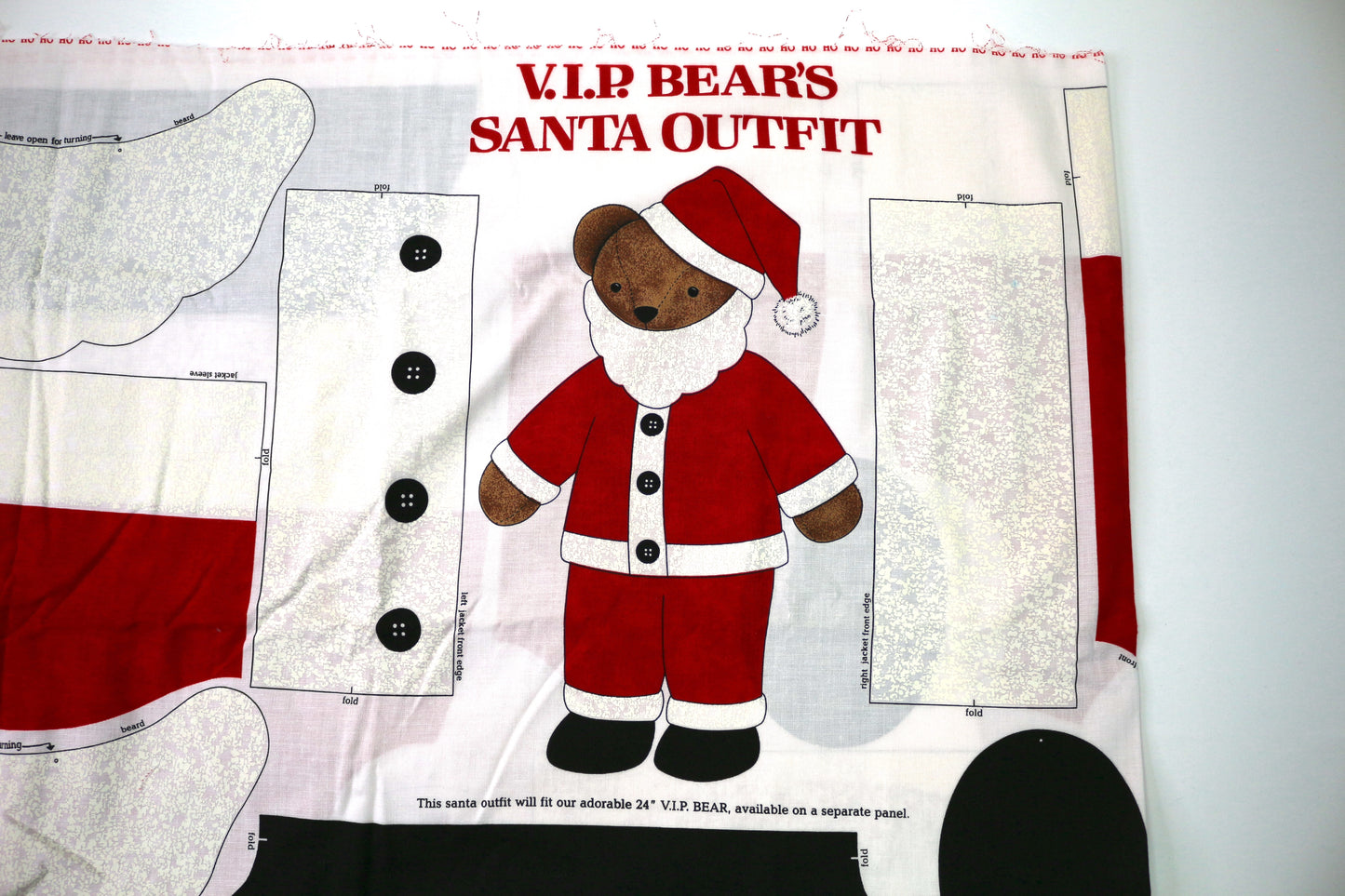 V.I.P. Bears Santa Outfit Cut & Sew