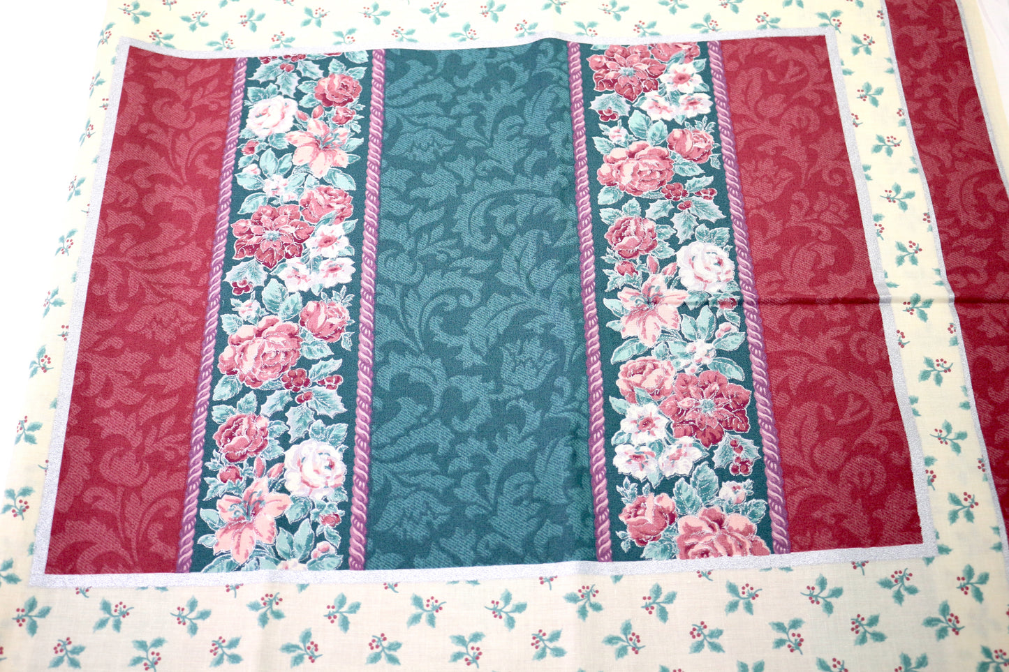 Pastel Christmas Table Placemats Cut & Sew Fabric Panel