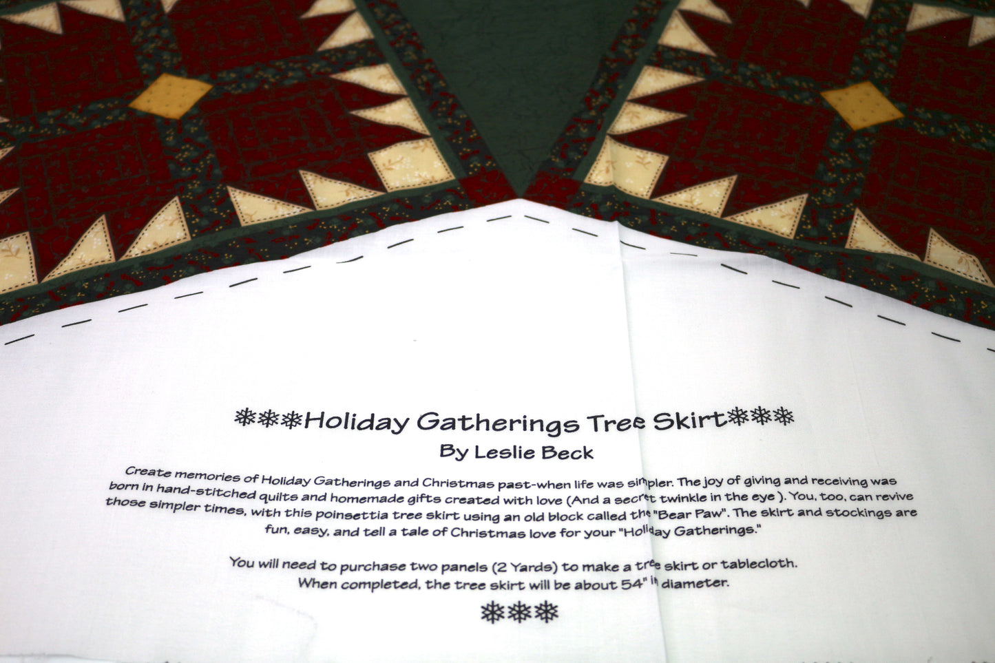 Holiday Gatherings Tree Skirt Cut & Sew Fabric Panel