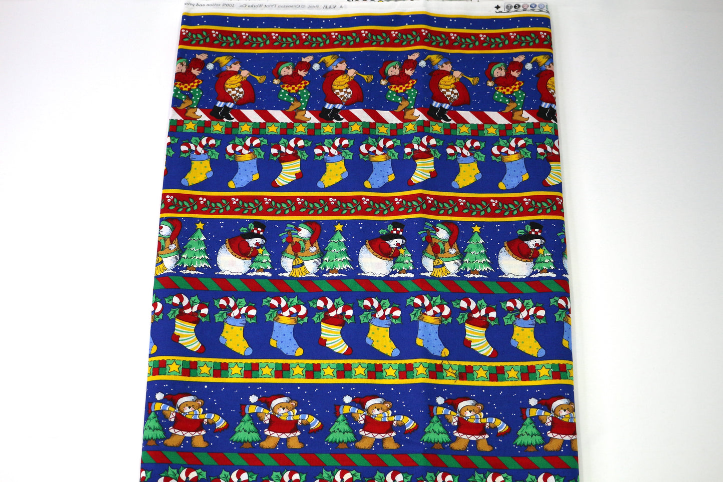 Busy Christmas Season Cotton Fabric 45" x 3 yds