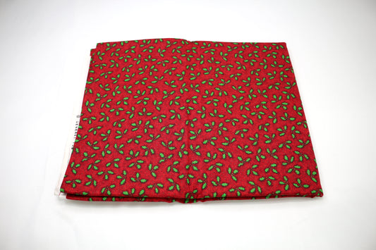 Christmas Holly Cotton Fabric 44" x 2 yds