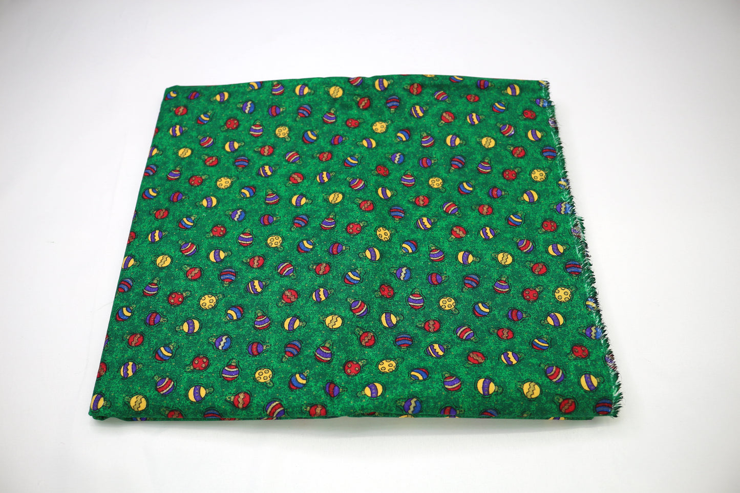 Ornaments on the Green Cotton Fabric 45" x 2 yds