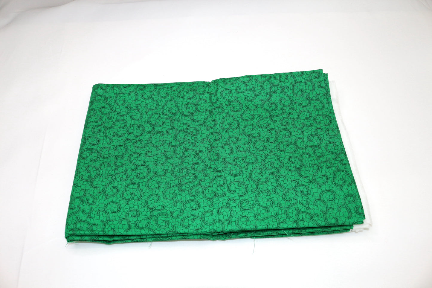 Whirlwind Design on the Green Cotton Fabric 45" x 1.5 yds