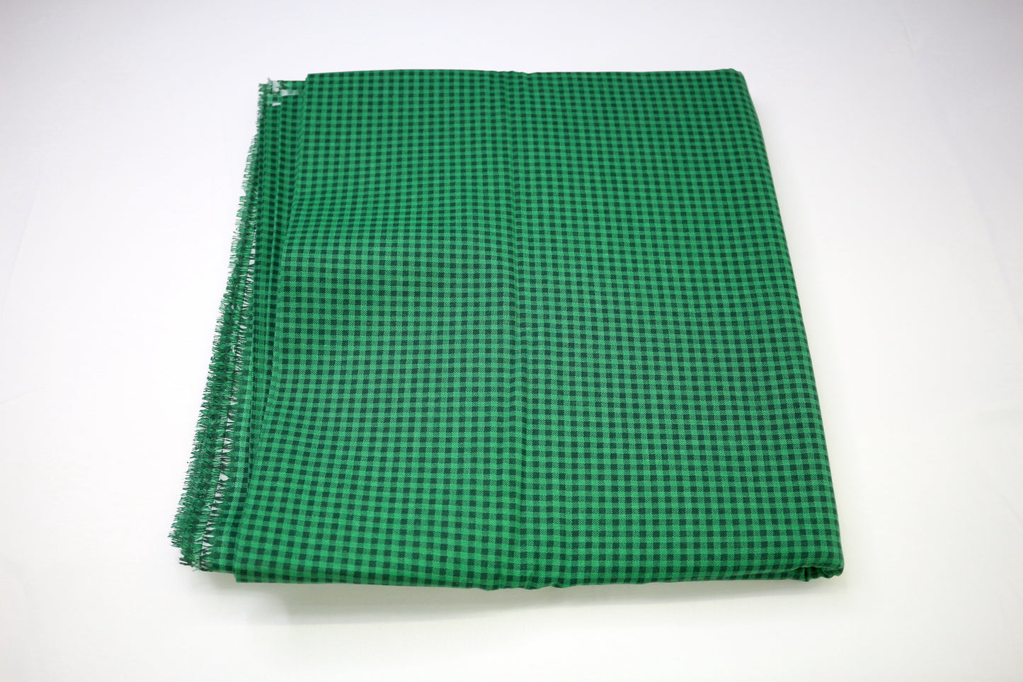 Green Check Cotton Fabric 45" x 5 yds