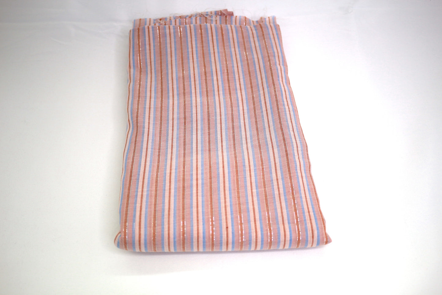 Peachy Striped Cotton Fabric 45" x 2.5 yds