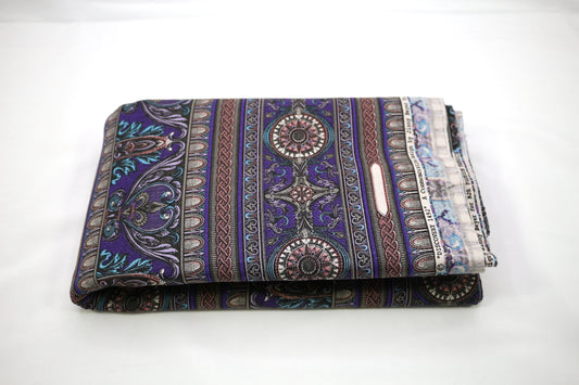 Christopher Columbus Purple Nights Wallpaper Cotton Fabric 44" x 5 yds