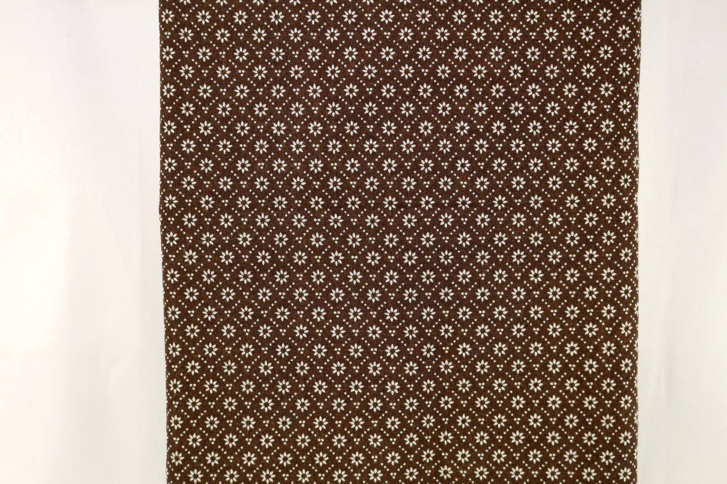 Cozy 70's Vibes Brown Daisies Cotton Fabric 45" x 4 yds
