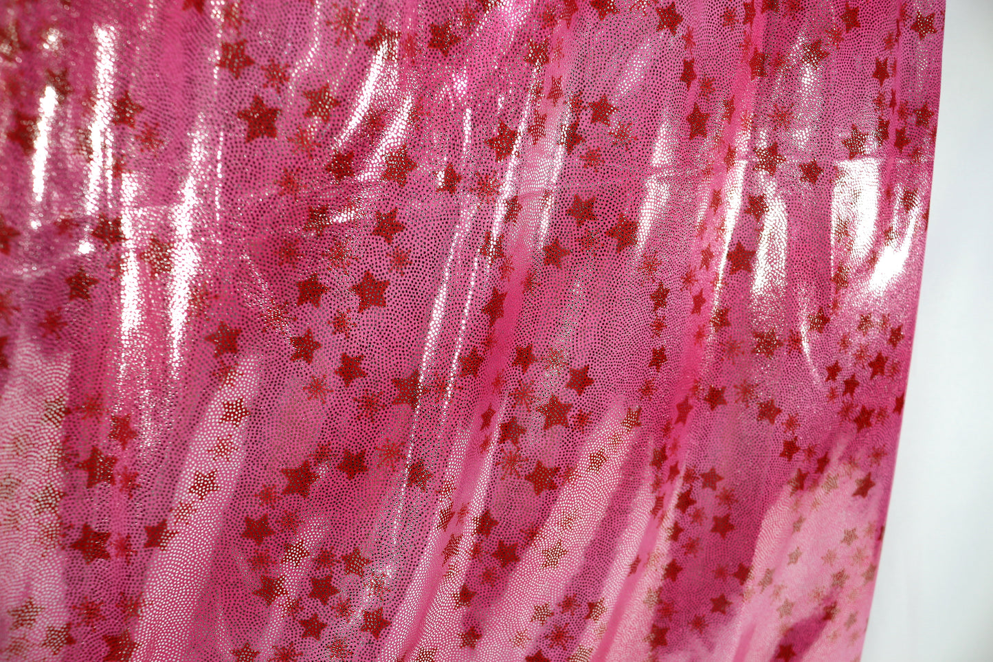 Pinky Sparkles Star Spandex Fabric 59" x 3 yds