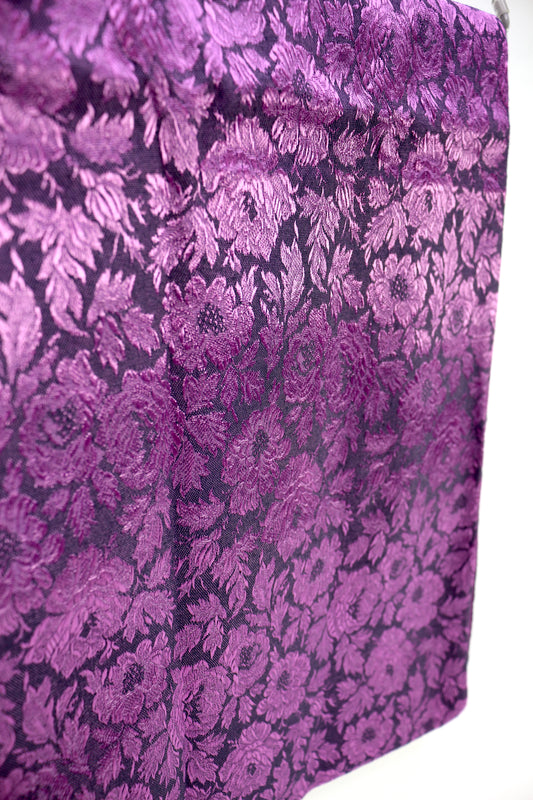 Luxurious Bed Flowers Taffeta Fabric 46" x 1.5 yds