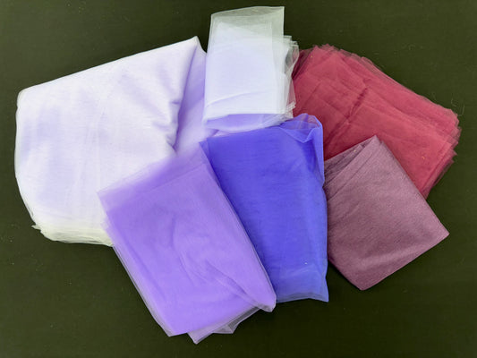 Purple Tulle Fabric Bundle