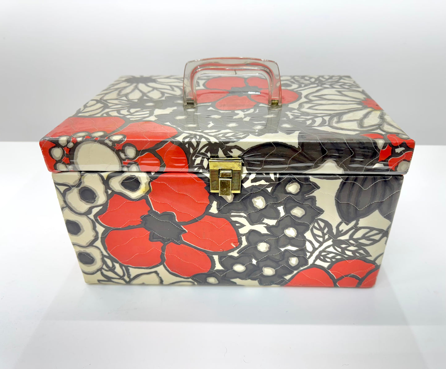 Retro Vibes Sewing Box, Red and Black Sewing Box
