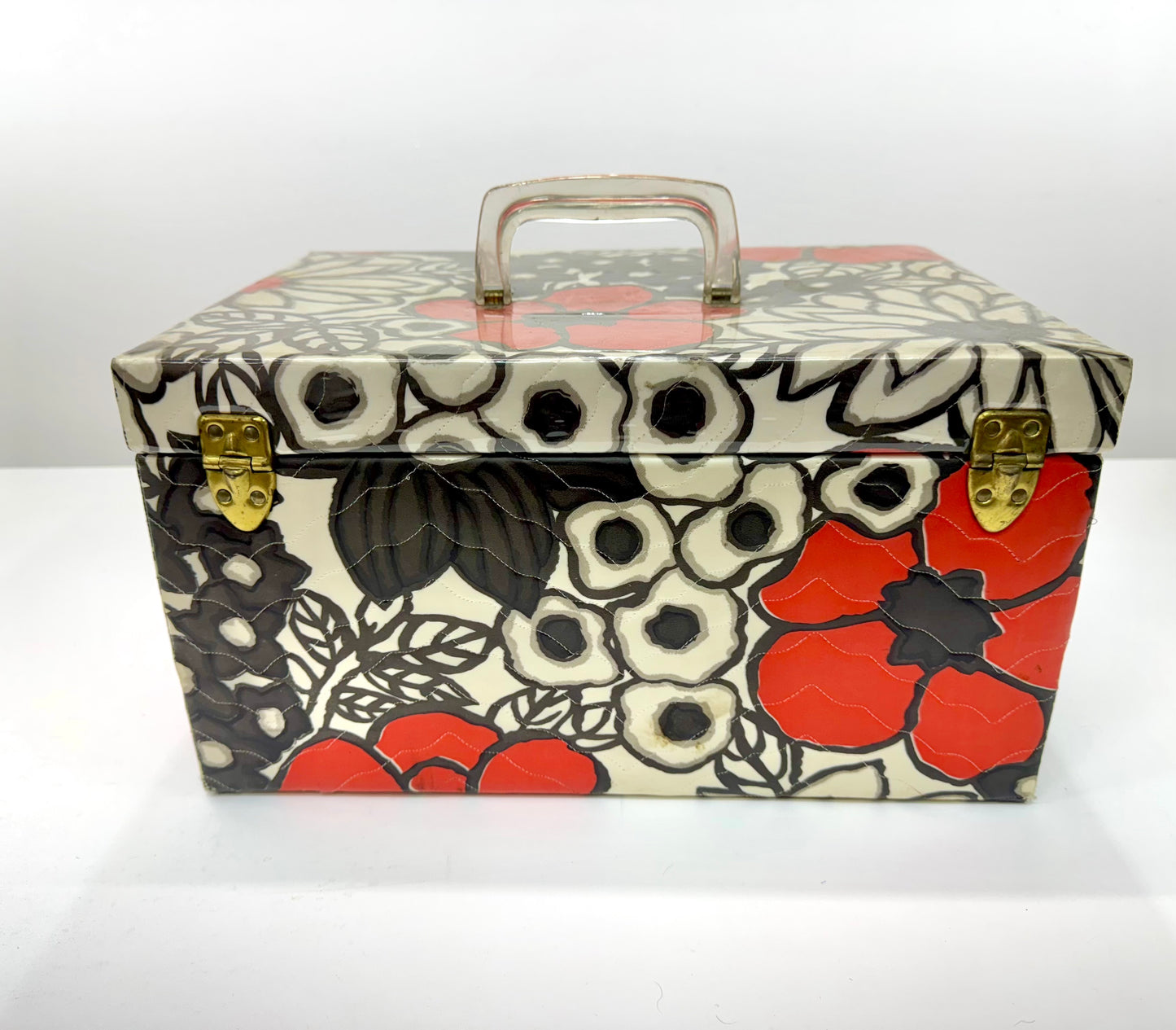 Retro Vibes Sewing Box, Red and Black Sewing Box