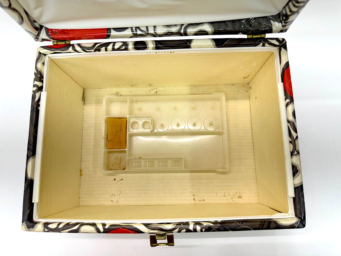 Retro Vibes Sewing Box, Red and Black Sewing Box