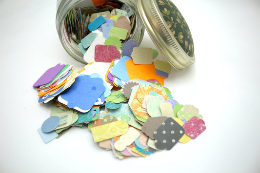 Jar of Gift Tags, Junk Journal Supplies, Gift Tags & Labels