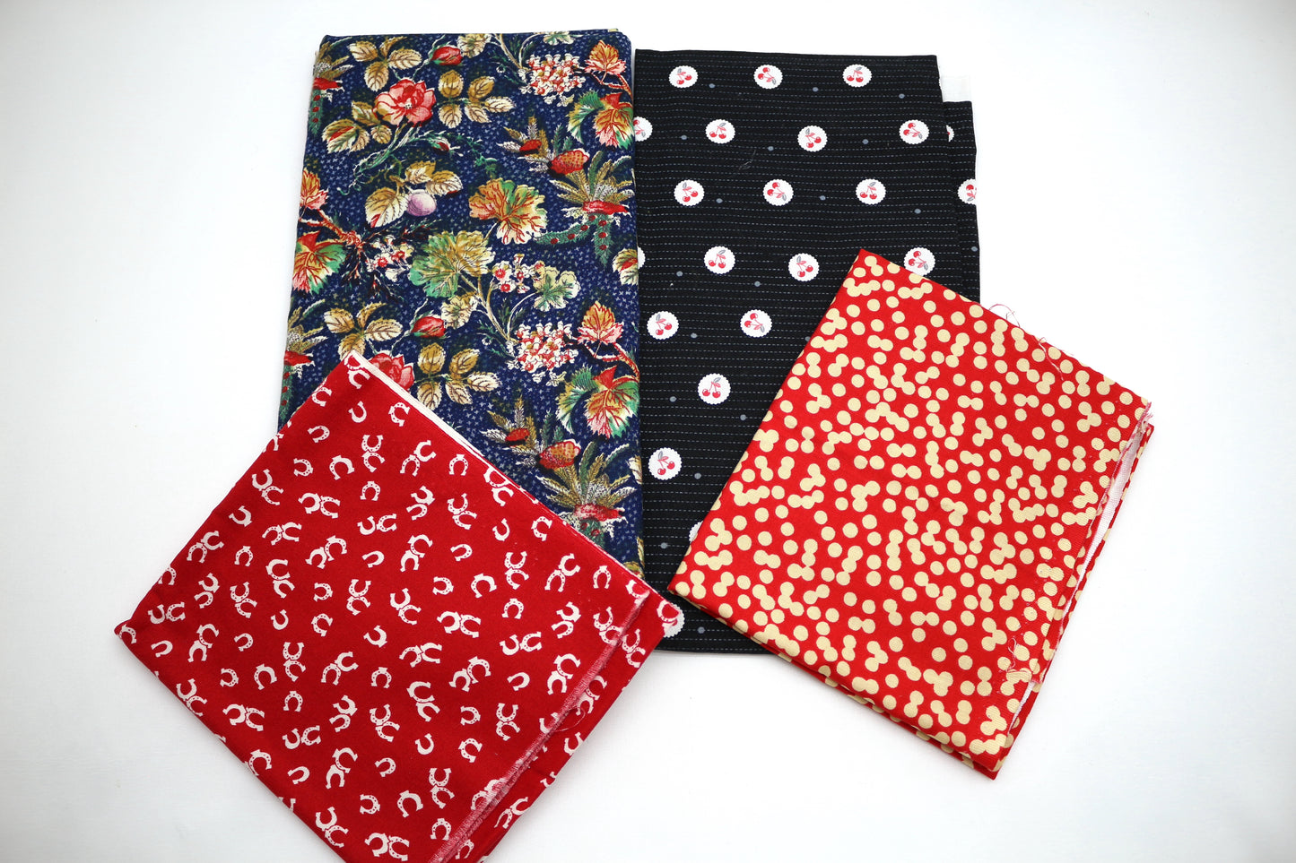 Cherry's, Horseshoes, Dots Oh My Cotton Fabric Bundle