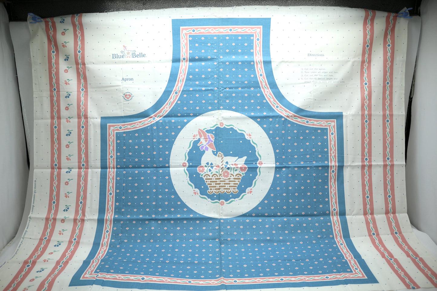 Vintage Cotton Fabric, DIY Apron Panel, Make a Gift