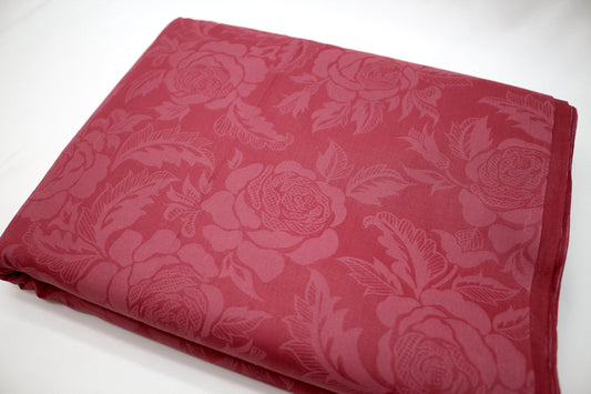 Merlot Roses Cotton Blend Fabric 44" wide