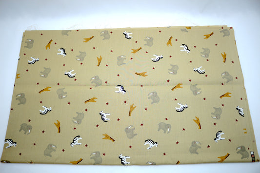 Nursery Animals Cotton Fabric 44" x 1.5 yds