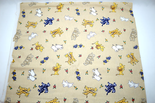 Nursery Noah's Ark Cotton Fabric 46" x 1.75 yds