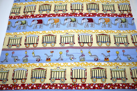 Traveling Circus Cotton Fabric 44" x 2 yds