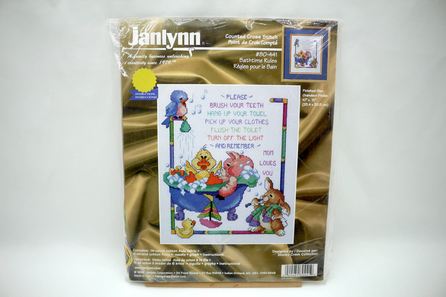 Janlyn Bathtime Rules Counted Cross Stitch