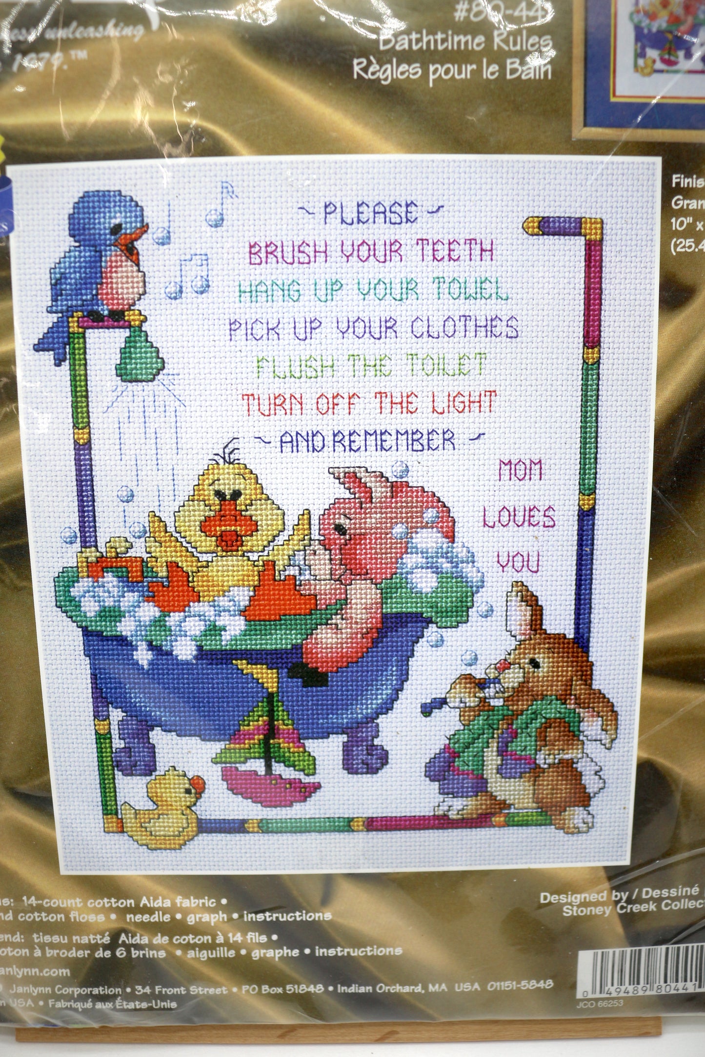 Janlyn Bathtime Rules Counted Cross Stitch