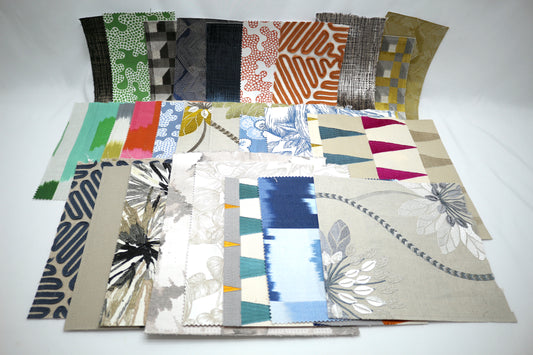 Fabric Sample Bundle 26 Pieces, Variety Fabric Textures, Art & Craft Supplies, Upcycled Art Supplies