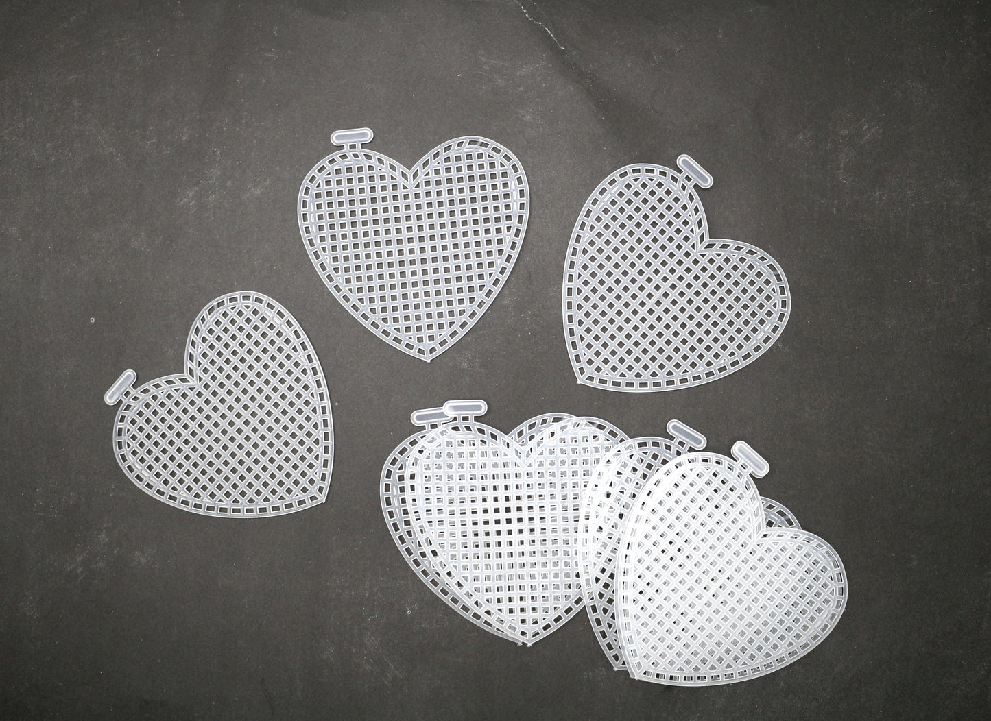 Plastic Needlepoint Hearts Bundle-