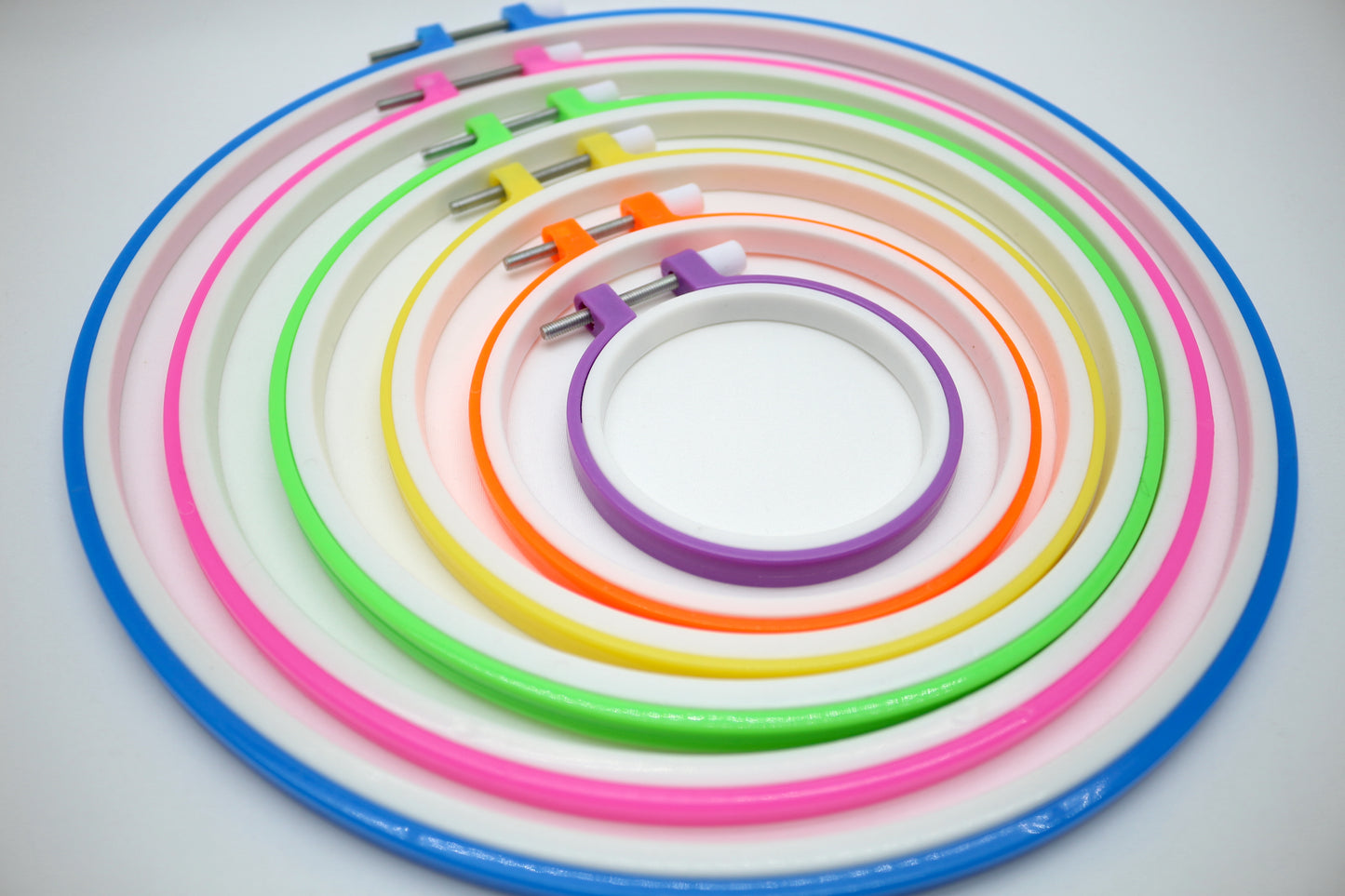 Colorful Plastic Embroidery Hoop Bundle