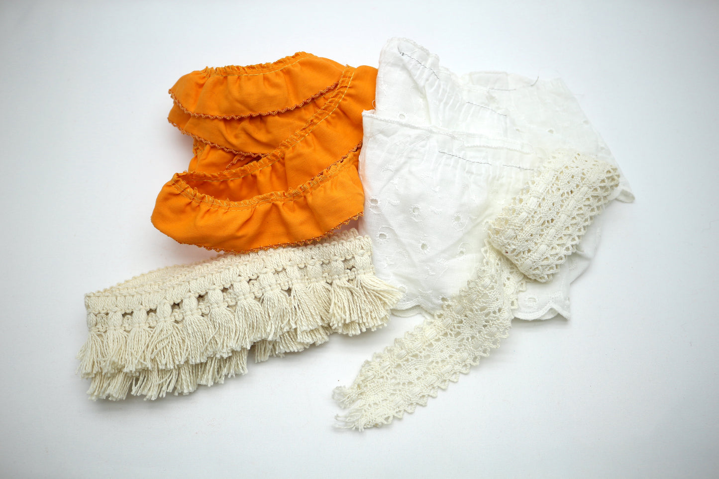 Trim bundle inspiration kit, mixed media, junk journal, craft lace, fabric bits pieces