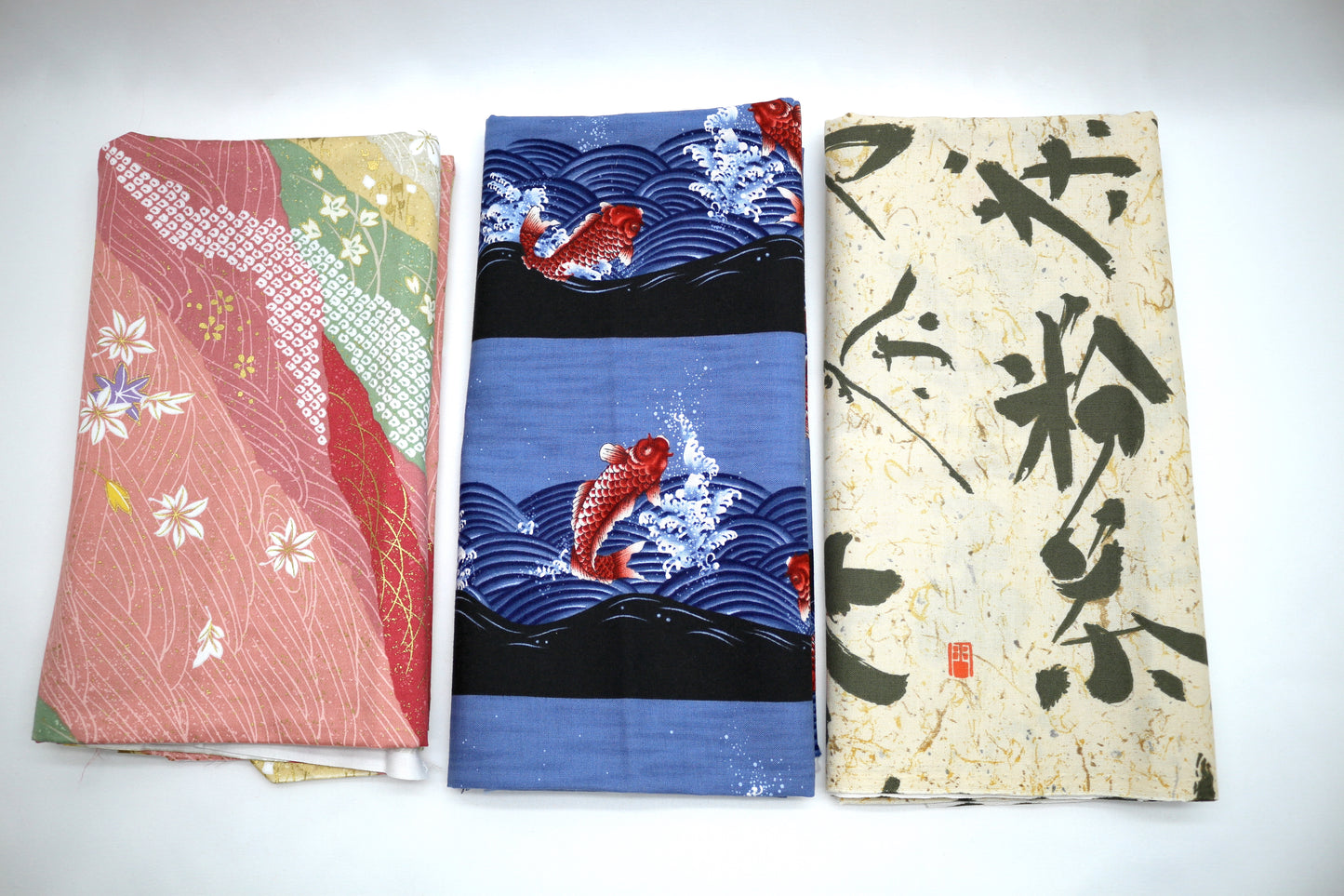 Jumping Koi Fish Cotton Fabric Bundle