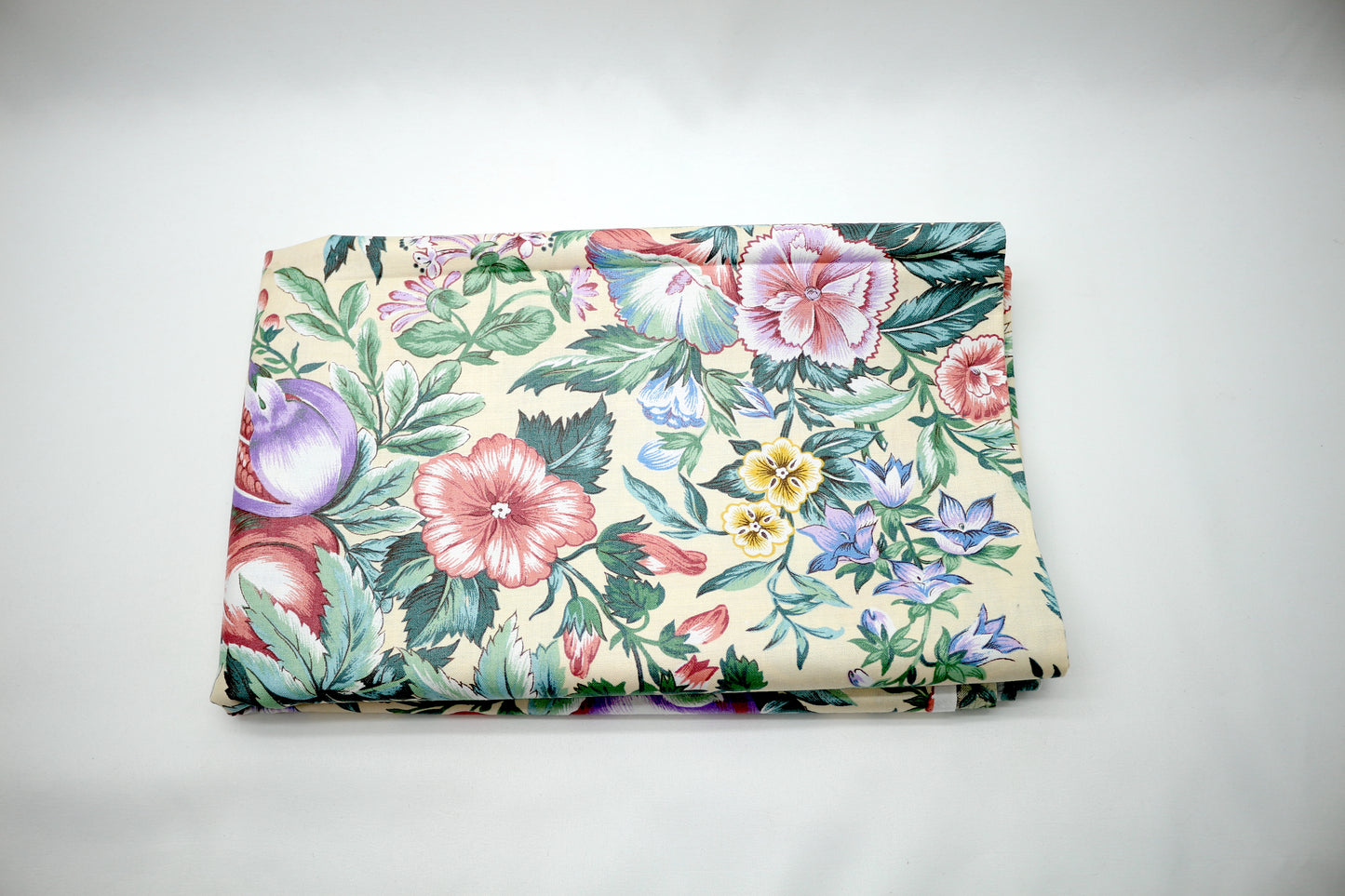 Spring Flowers & Fruit Cotton Fabric 45" x 2.75 yds