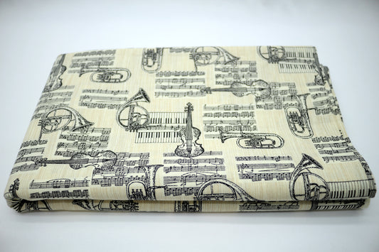 Music Favorites Cotton Fabric 45" x 2.75 yds