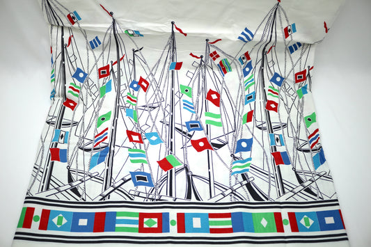 Sailboat Flags Cotton Fabric 41" x 4.5 yds