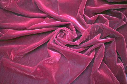 Blood Red Synthetic Velvet Fabric 45" x 1.75 yds