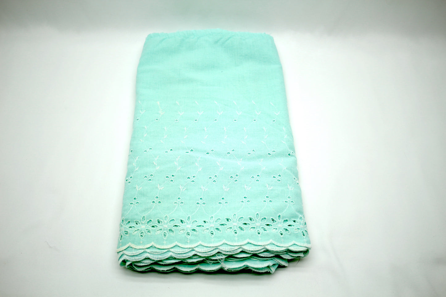 14" Seafoam Green Cotton Eyelet 7.5 yds